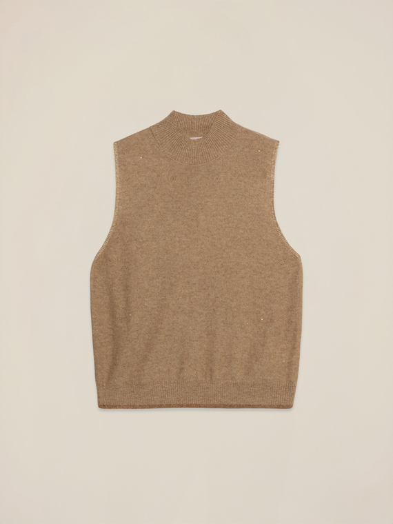 Cashmere blend turtleneck top