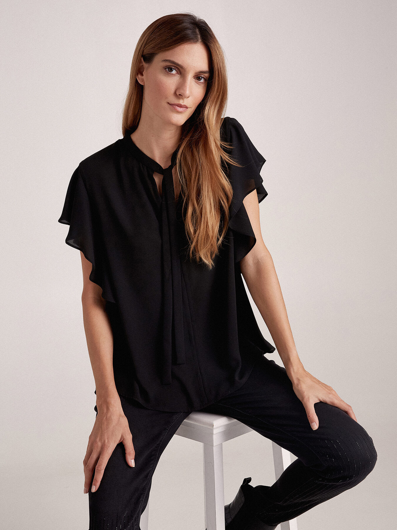 Blouse avec volant image number 0