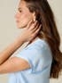Viscose cr&ecirc;pe blouse with V-neck image number 2