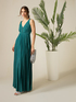 Long pleated jersey dress image number 0
