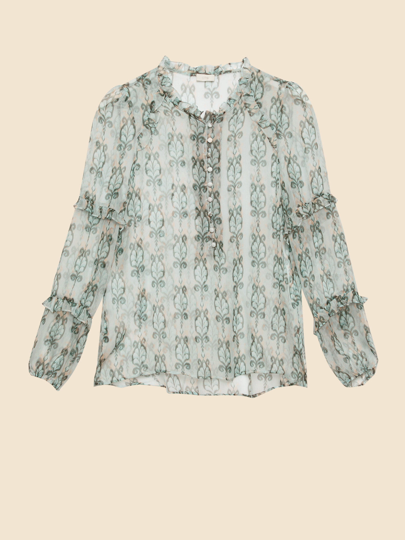 Patterned silk blouse image number 3