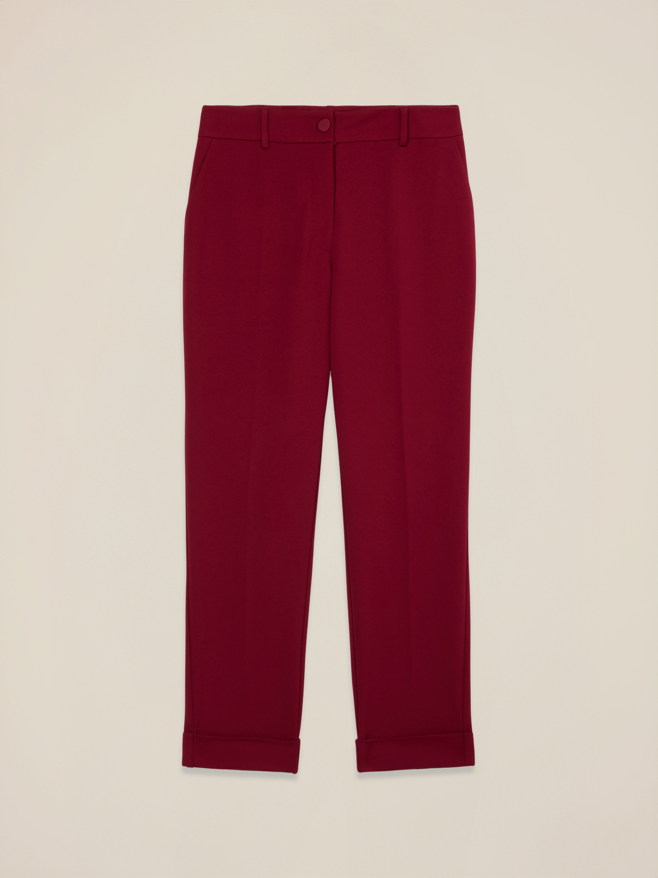 Cropped pants in cr&ecirc;pe fabric image number 4