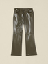 Flare trousers in coated fabric image number 4