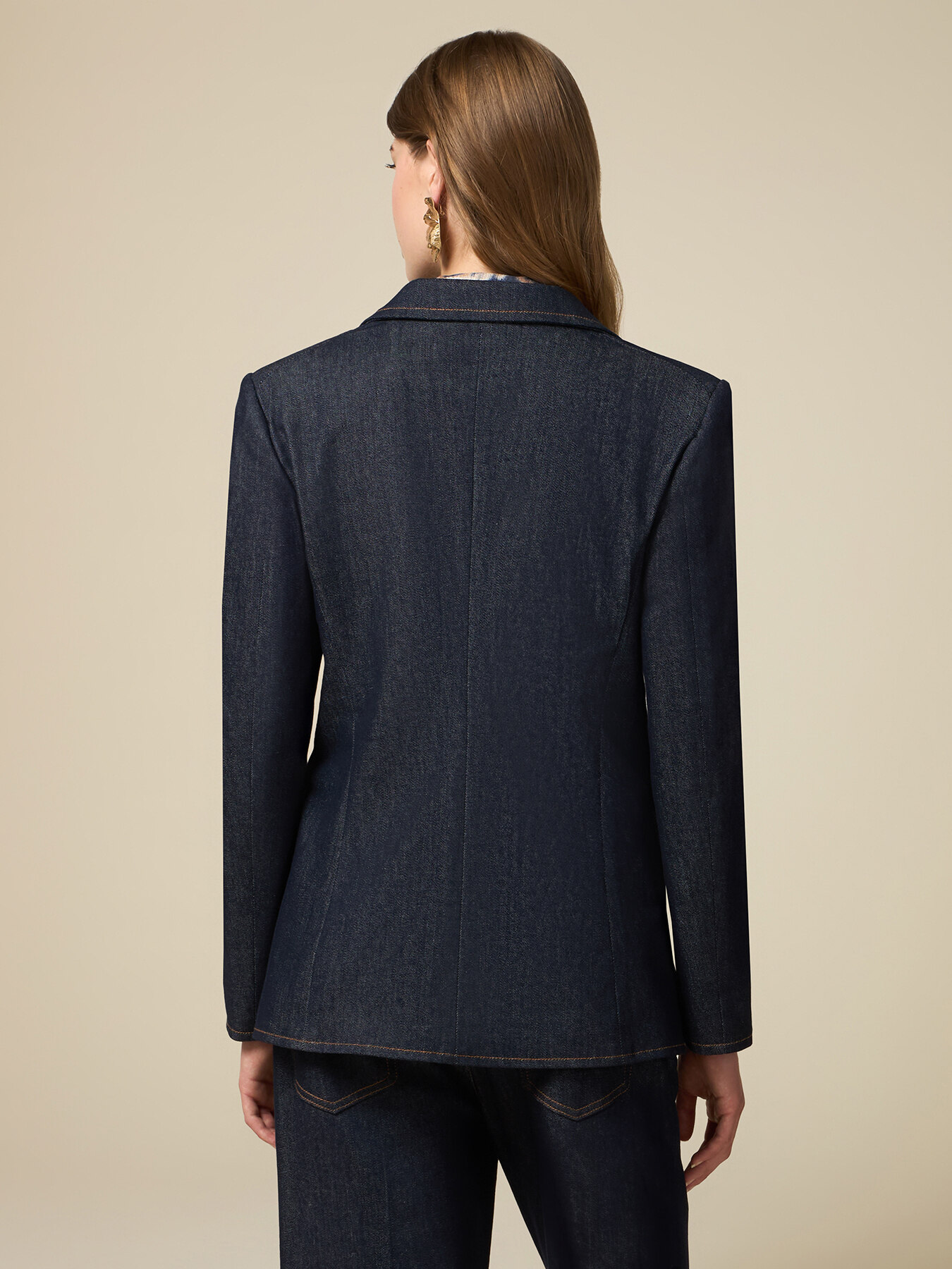 Denim-Blazer mit Schleifen image number 1