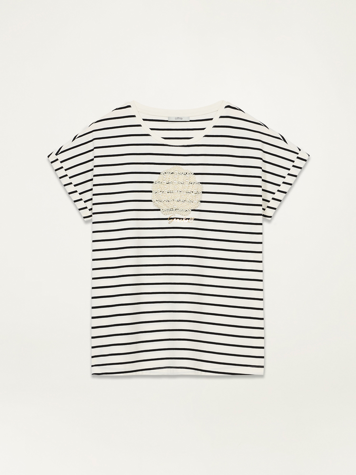 T-shirt con ricamo in perline image number 3