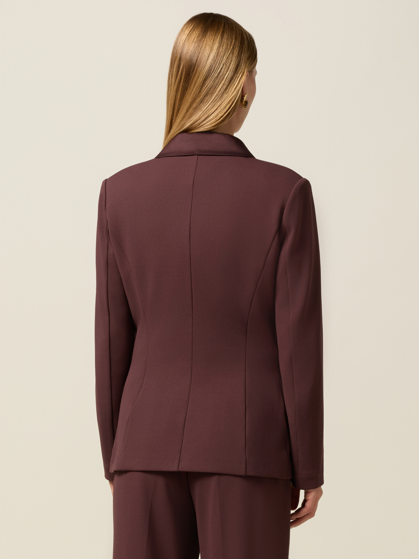 Blazer cruzado con botones forrados image number 1