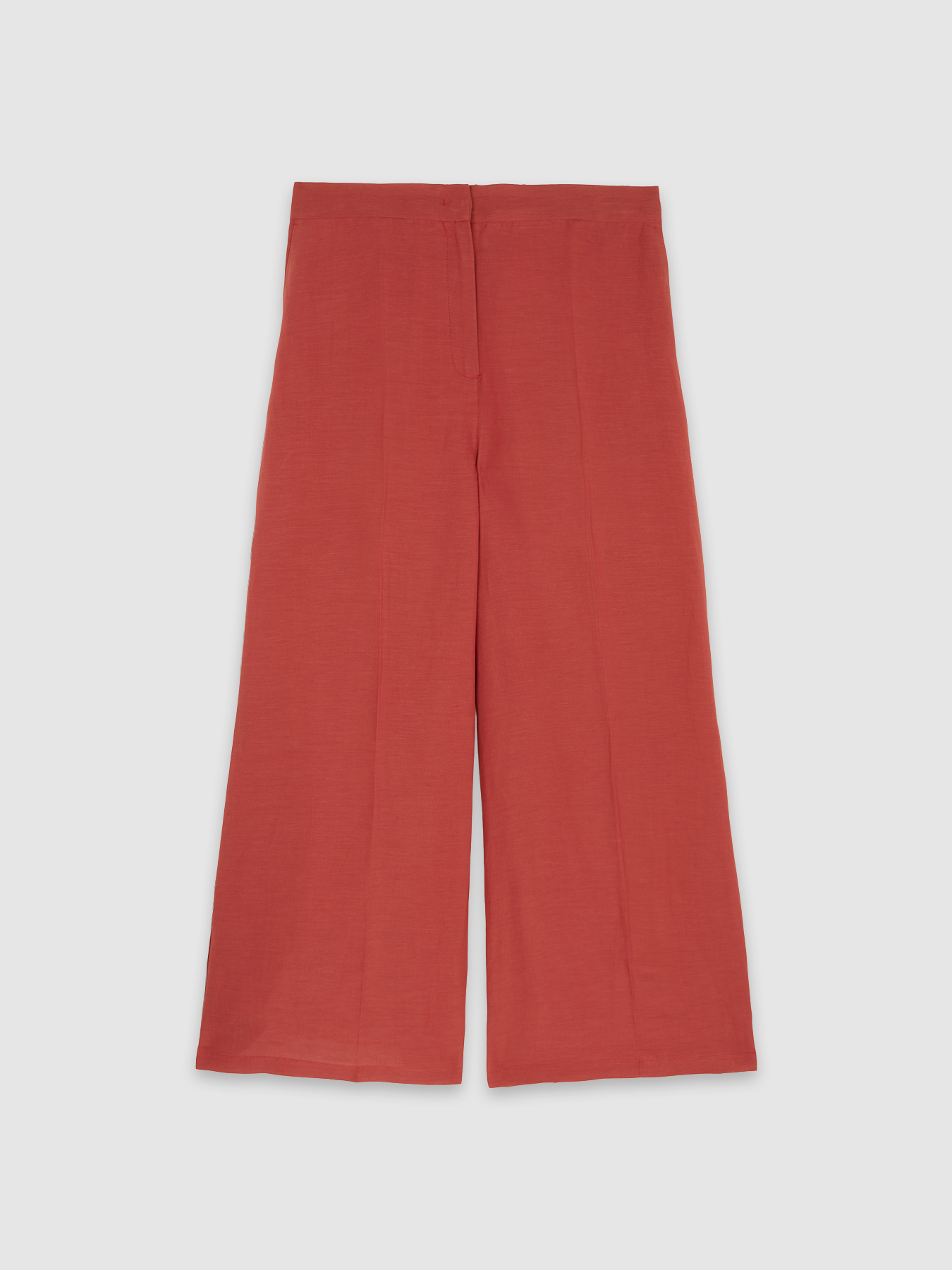 Pantaloni cropped misto lino image number 3