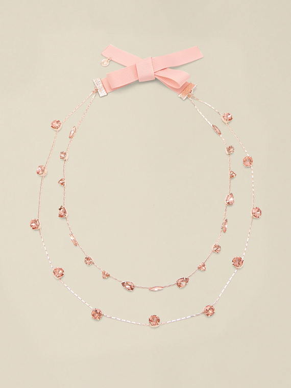 Collier double rang avec cristaux