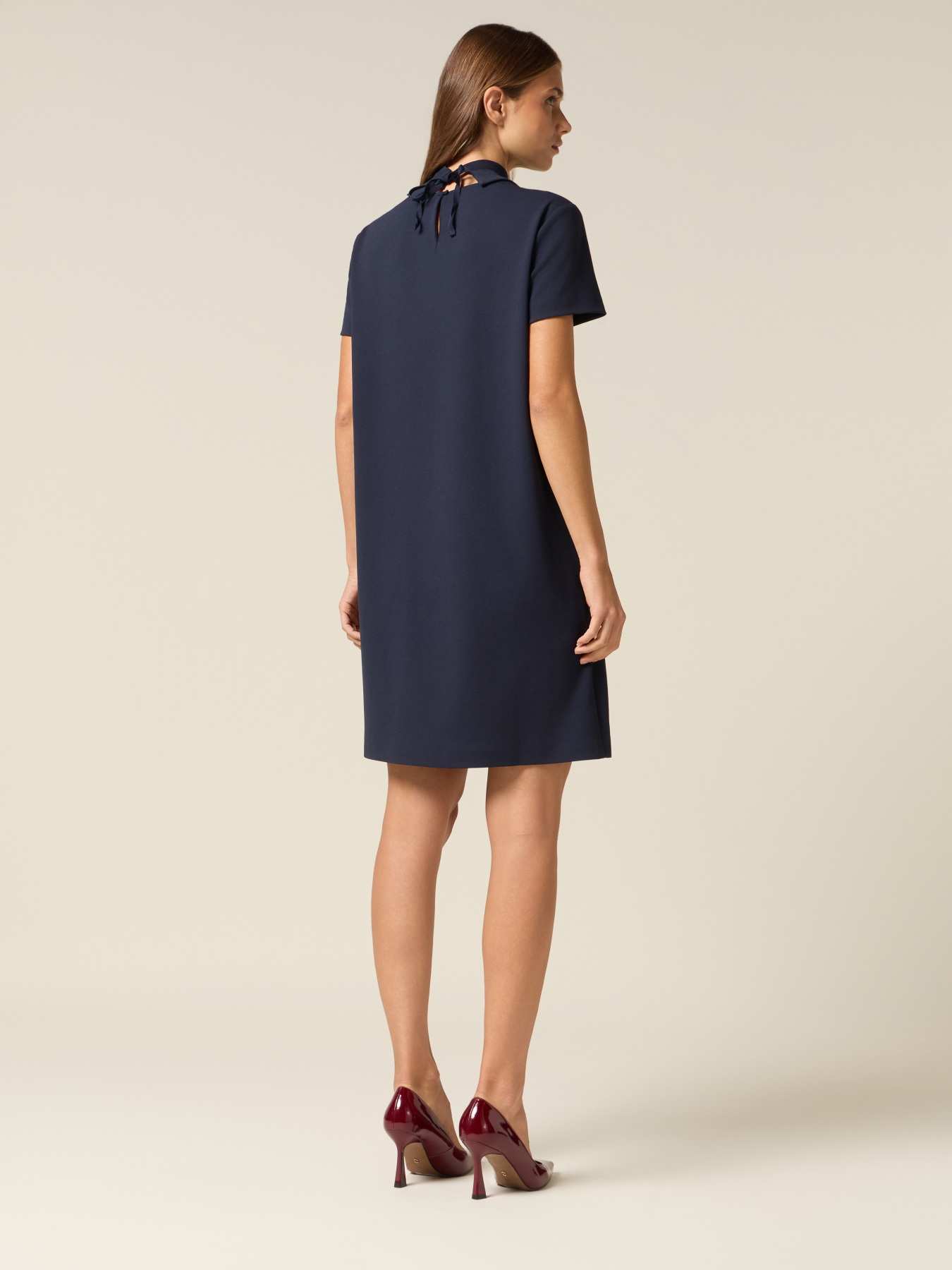 Regular dress in fluid fabric image number 1