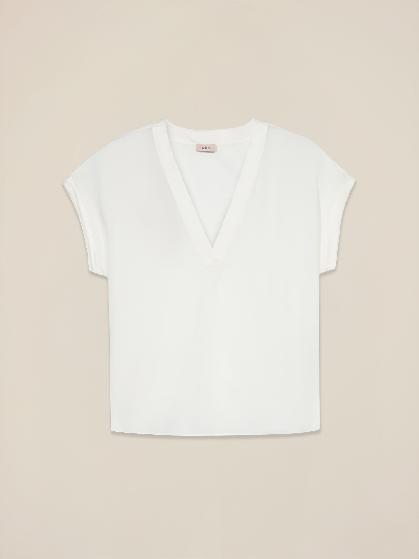 Blusa scollo a V in viscosa image number 4