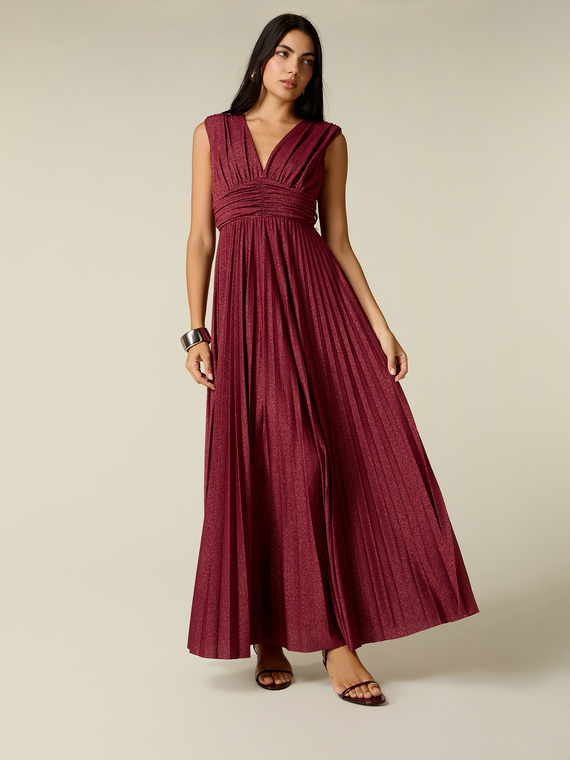 Long lurex jersey dress