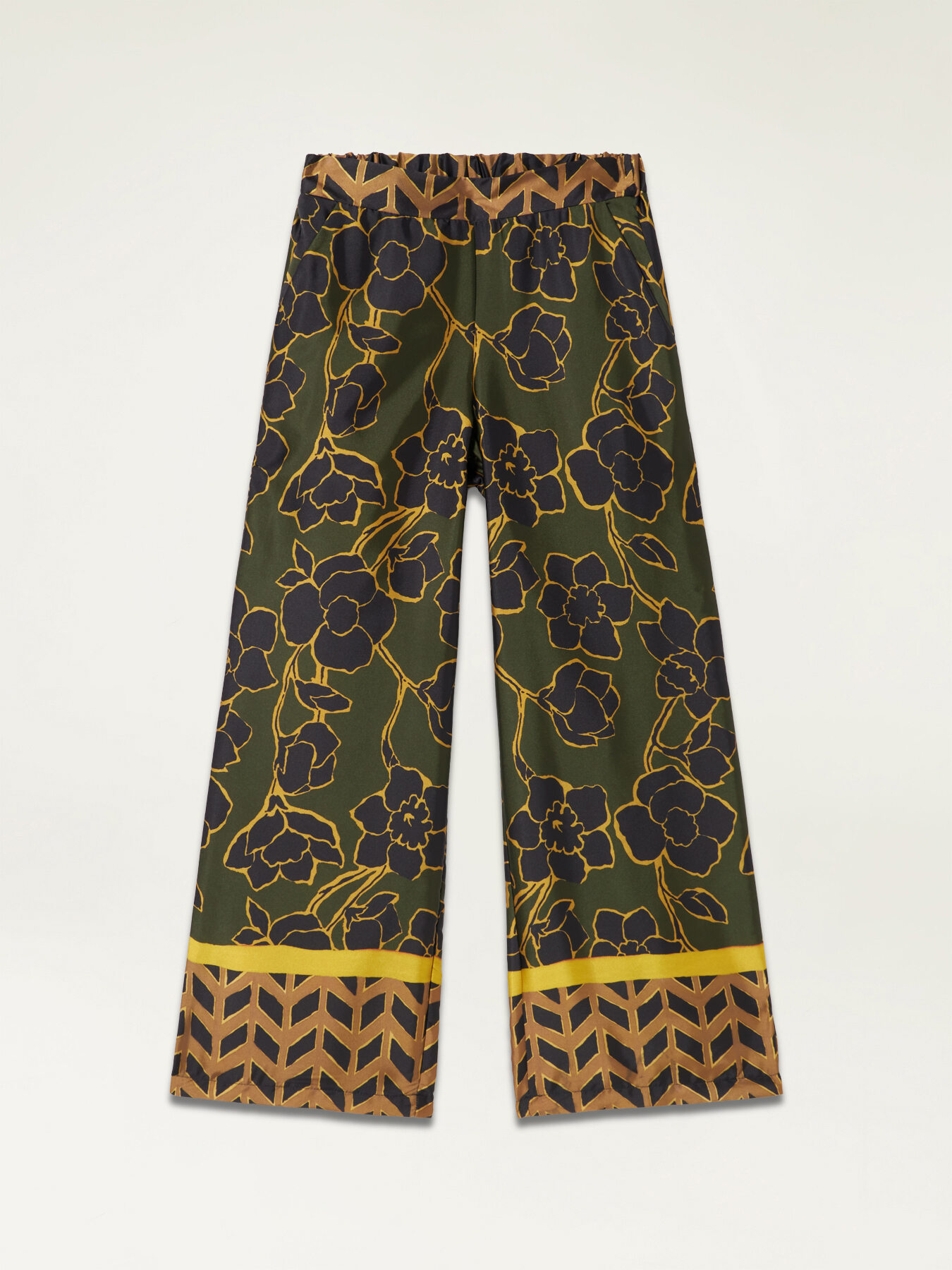 Pantalon large en satin fantaisie image number 4