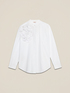 Camicia in popeline con applicazione floreale image number 3