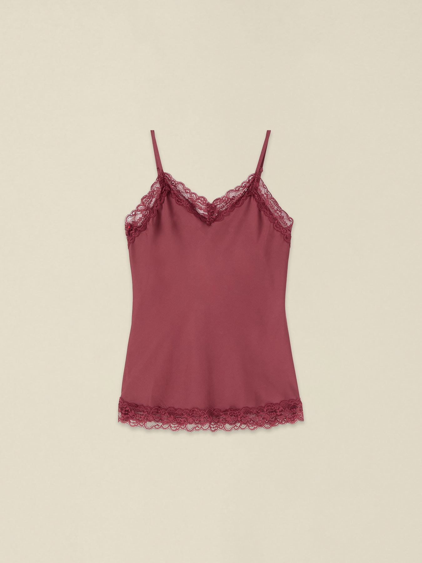 Top de lingerie en satin et dentelle image number 3