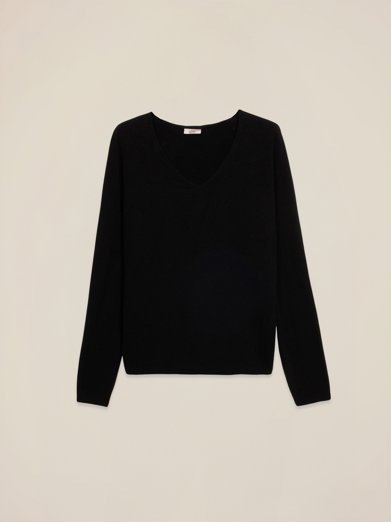 V-neck viscose blend sweater image number 3