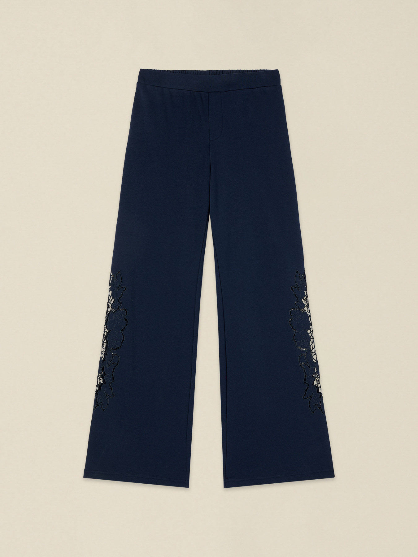Jogginghose aus Sweatshirtstoff mit Lochstickerei-Details image number 4