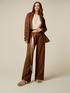 Wide-leg trousers in linen blend twill image number 0