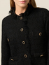 Strickjacke aus Wollmischung mit Fransen und Kn&ouml;pfen image number 2