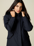 Smooth down jacket with hood and faux fur trim image number 2