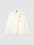Satin blouse with bow image number 4