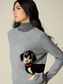 Jacquard-pattern sweater with stud embellishments image number 2