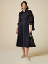 Denim dress with pleated skirt image number 3