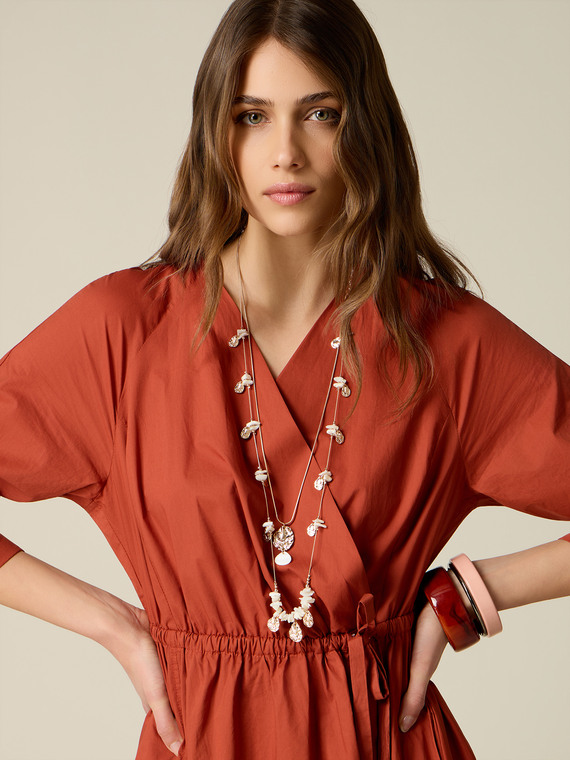 Collier double avec pierres