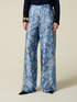 Pantalon palazzo en satin fantaisie image number 3