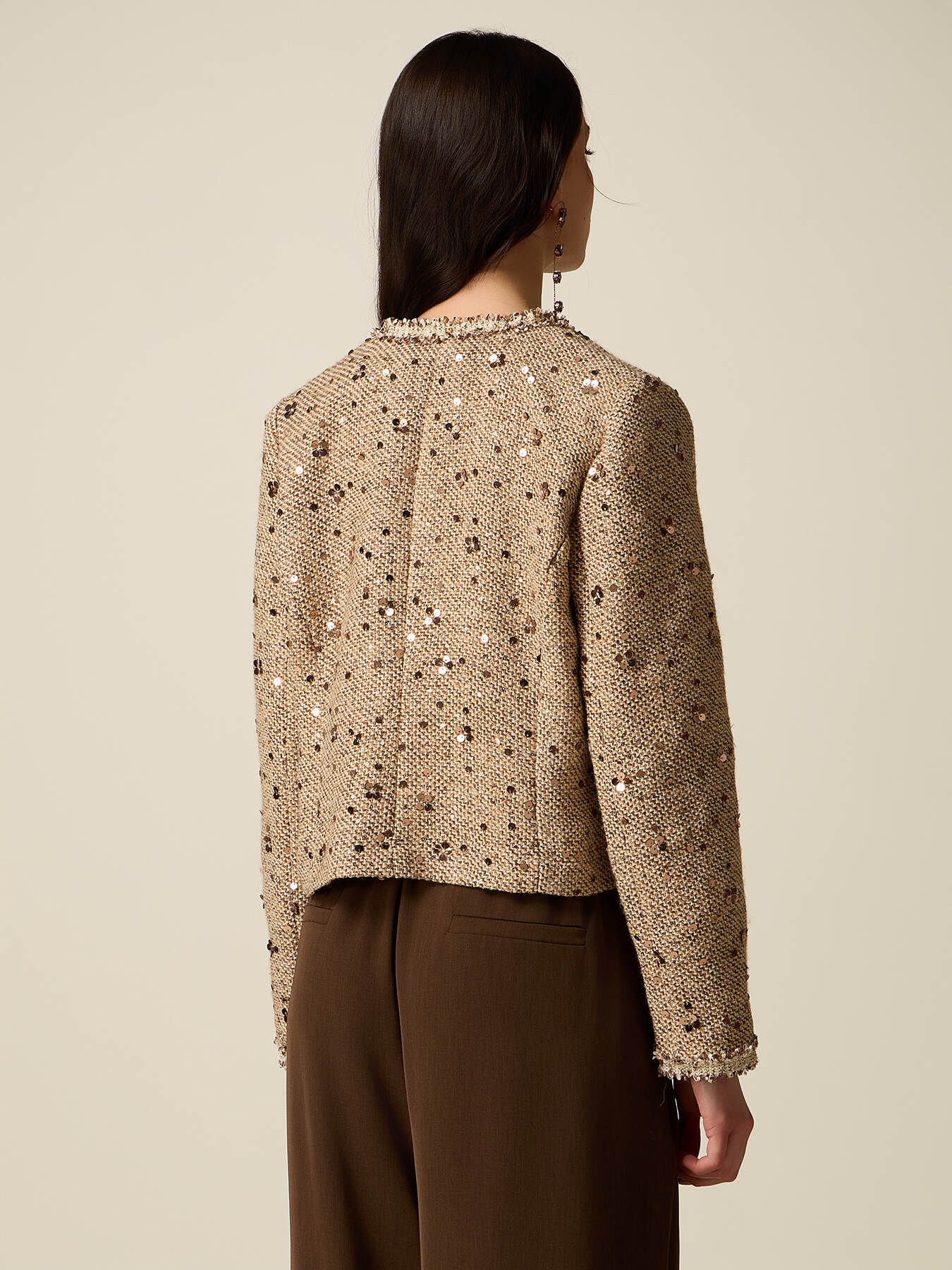 Strukturierte Jacke mit Pailletten image number 1
