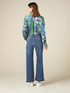 Jeans wide cropped con borchiette image number 1