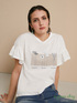 T-shirt stampata con maniche scampanate image number 0