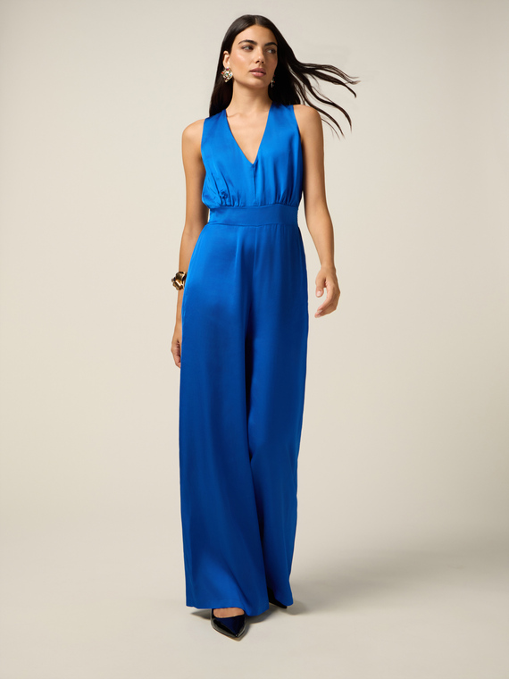 Jumpsuit aus Viskose-Satin