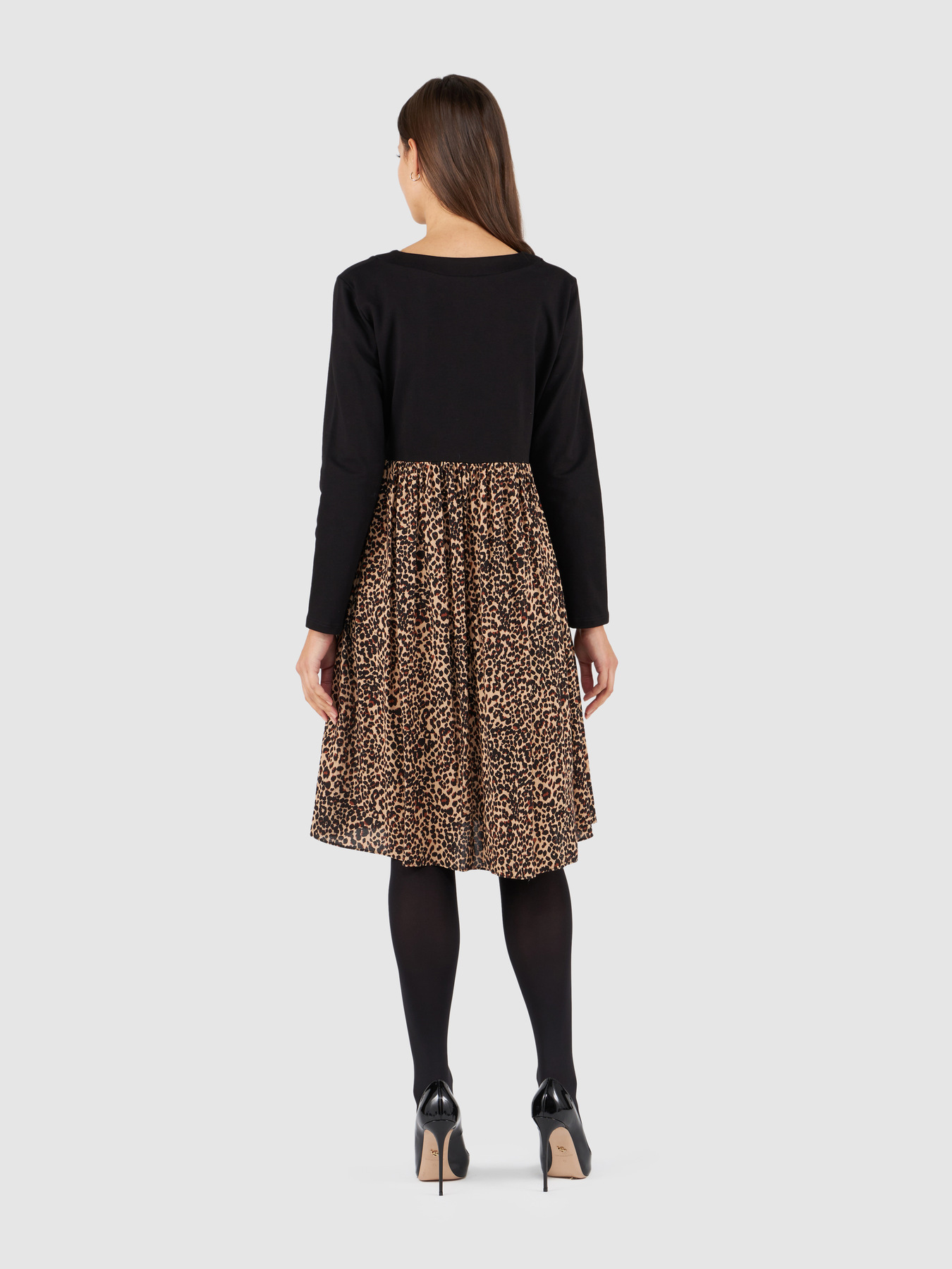 Vestito con gonna animalier image number 1