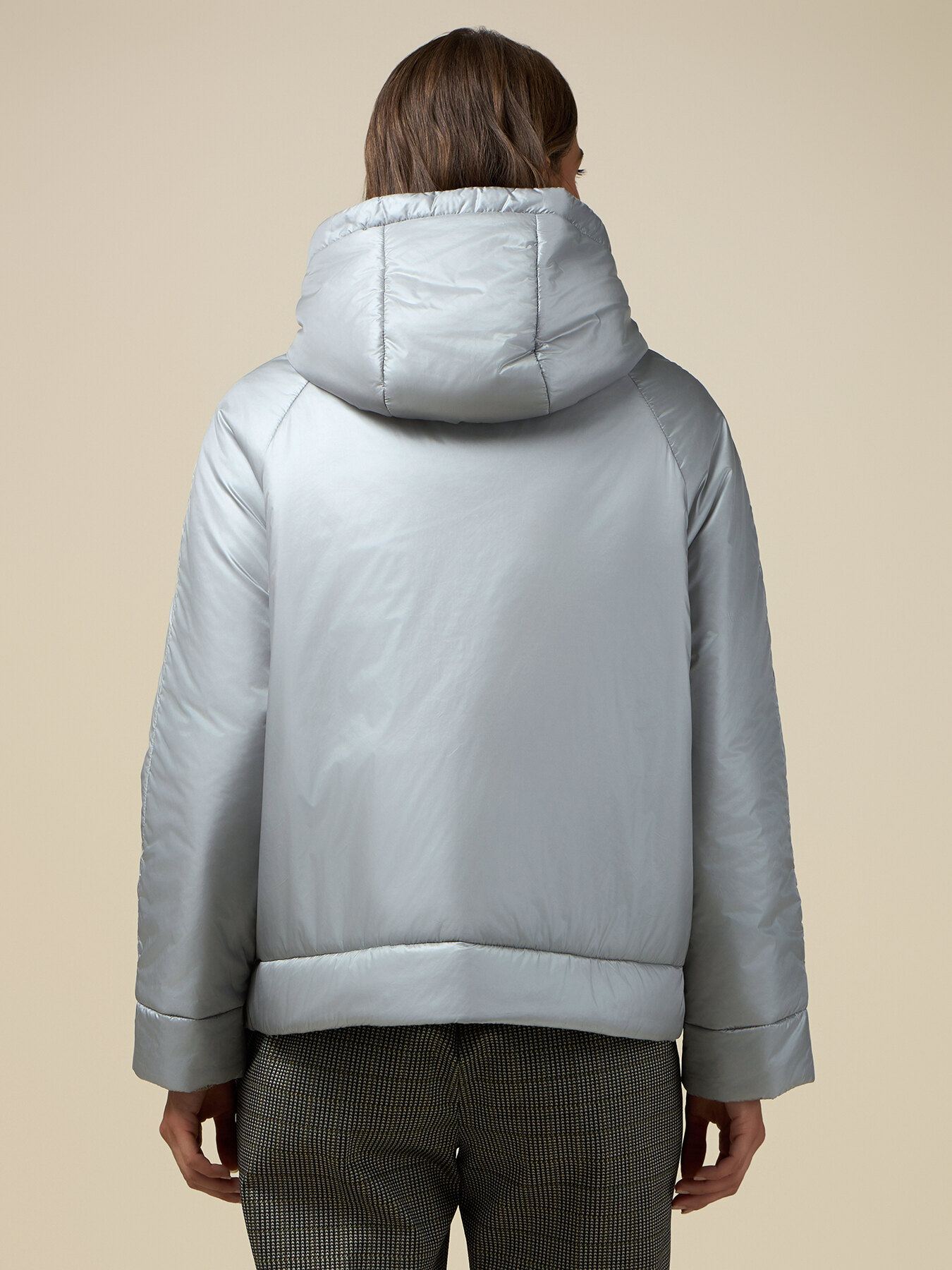 Lightweight down jacket with hood image number 1