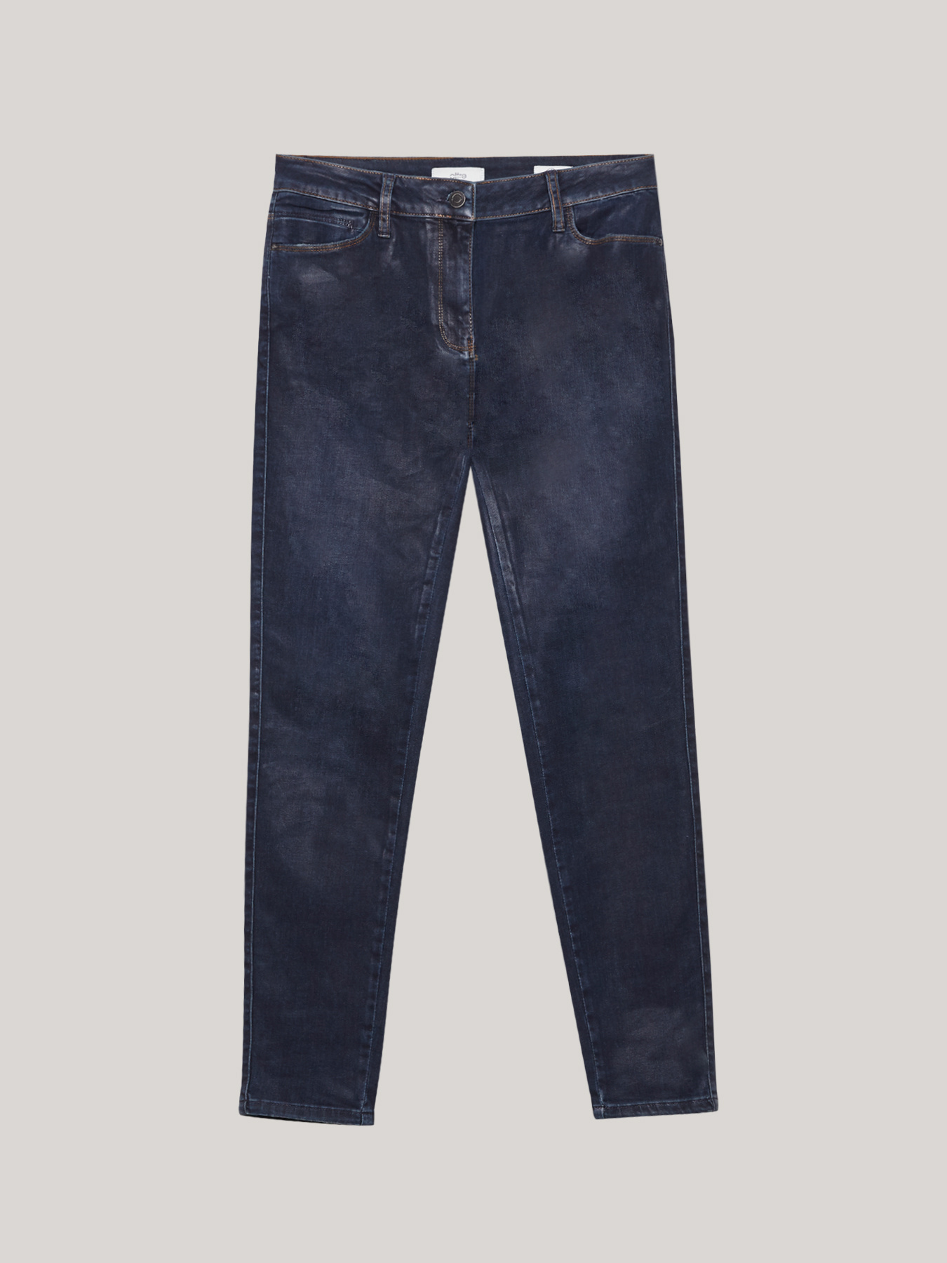 Jeans skinny Paris con coating image number 3