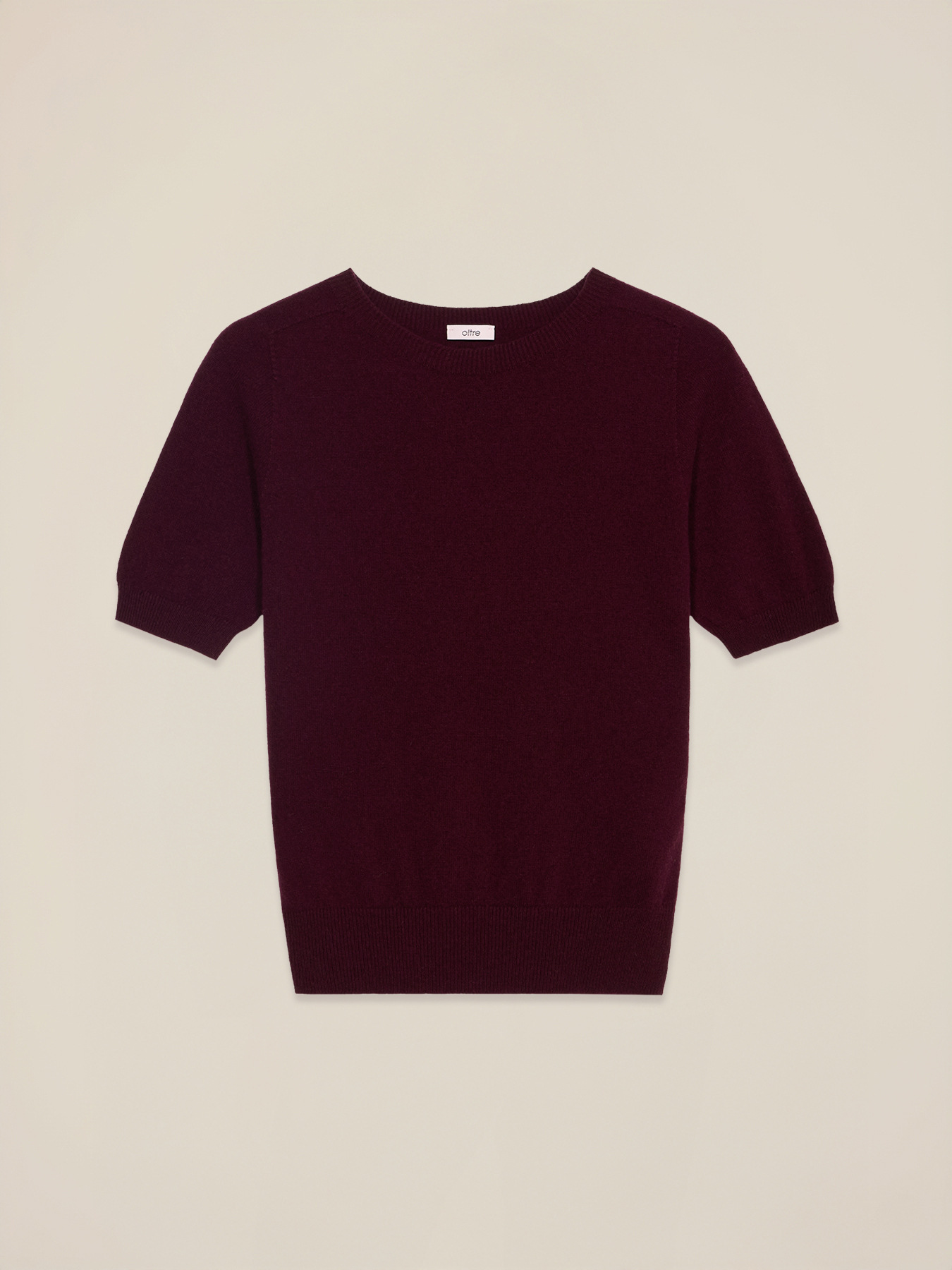 Short-sleeve sweater in pure wool image number 0