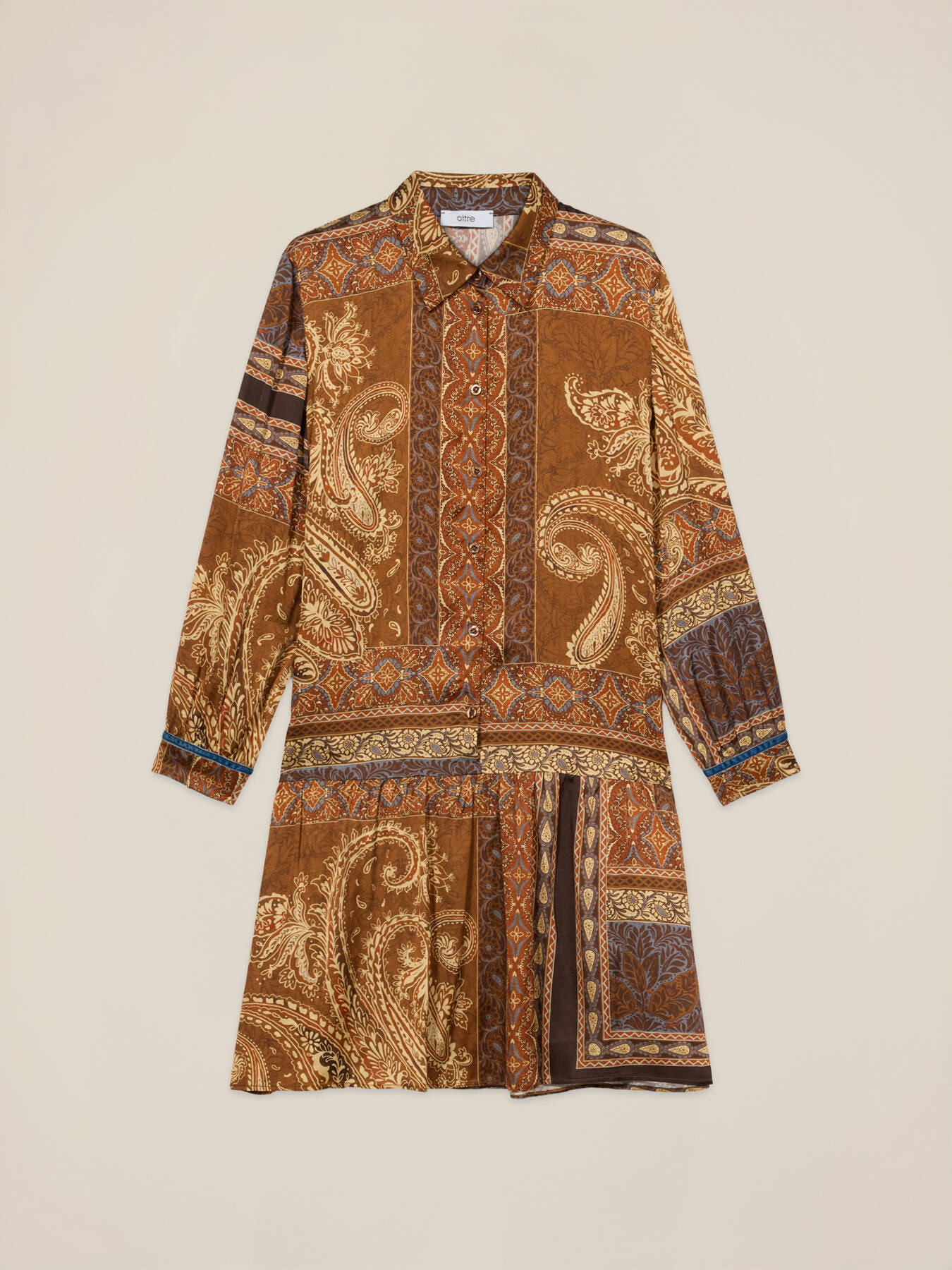 Kurzes Kleid aus gemusterter Viskose image number 3