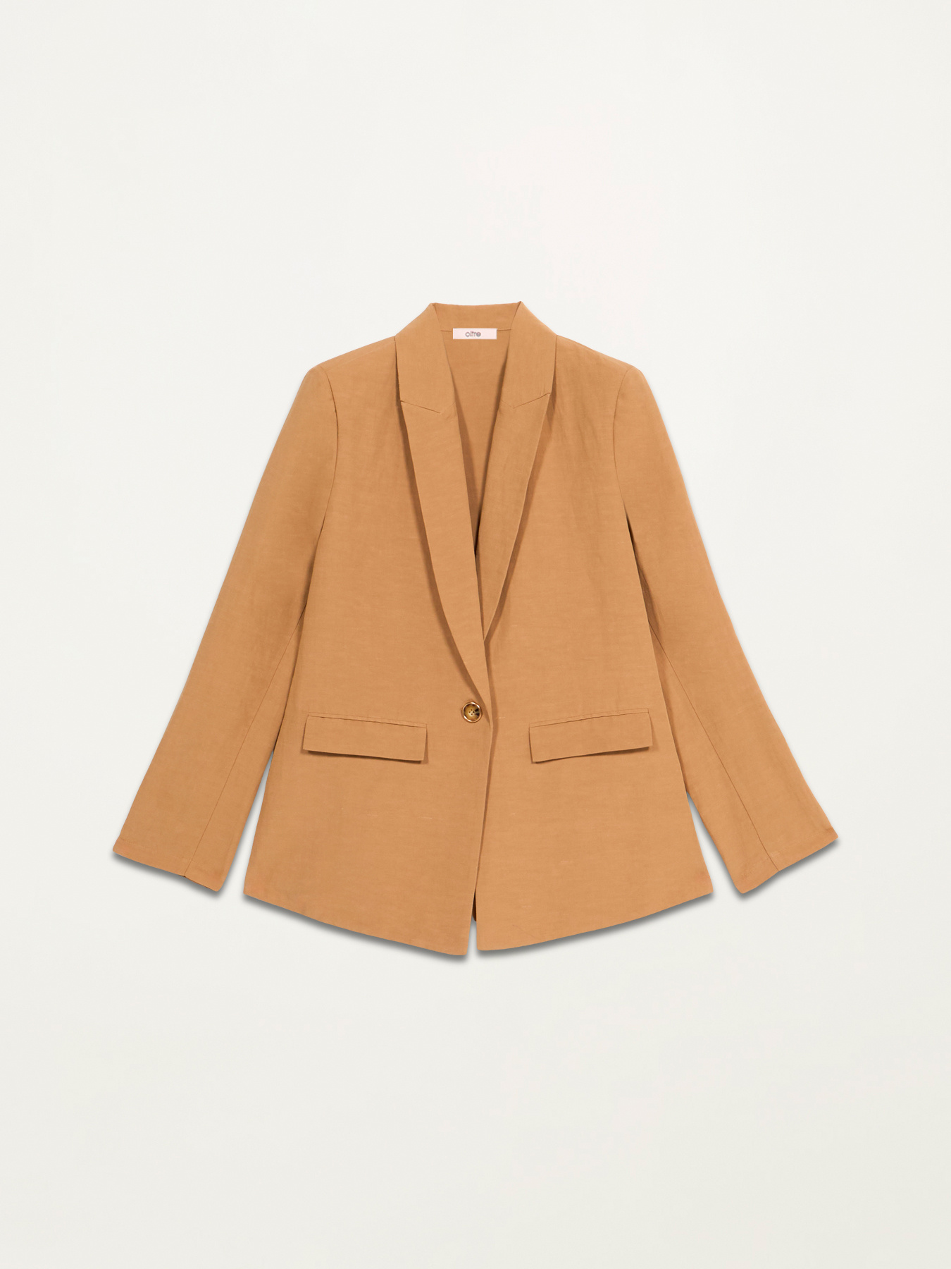 Linen blend blazer image number 3