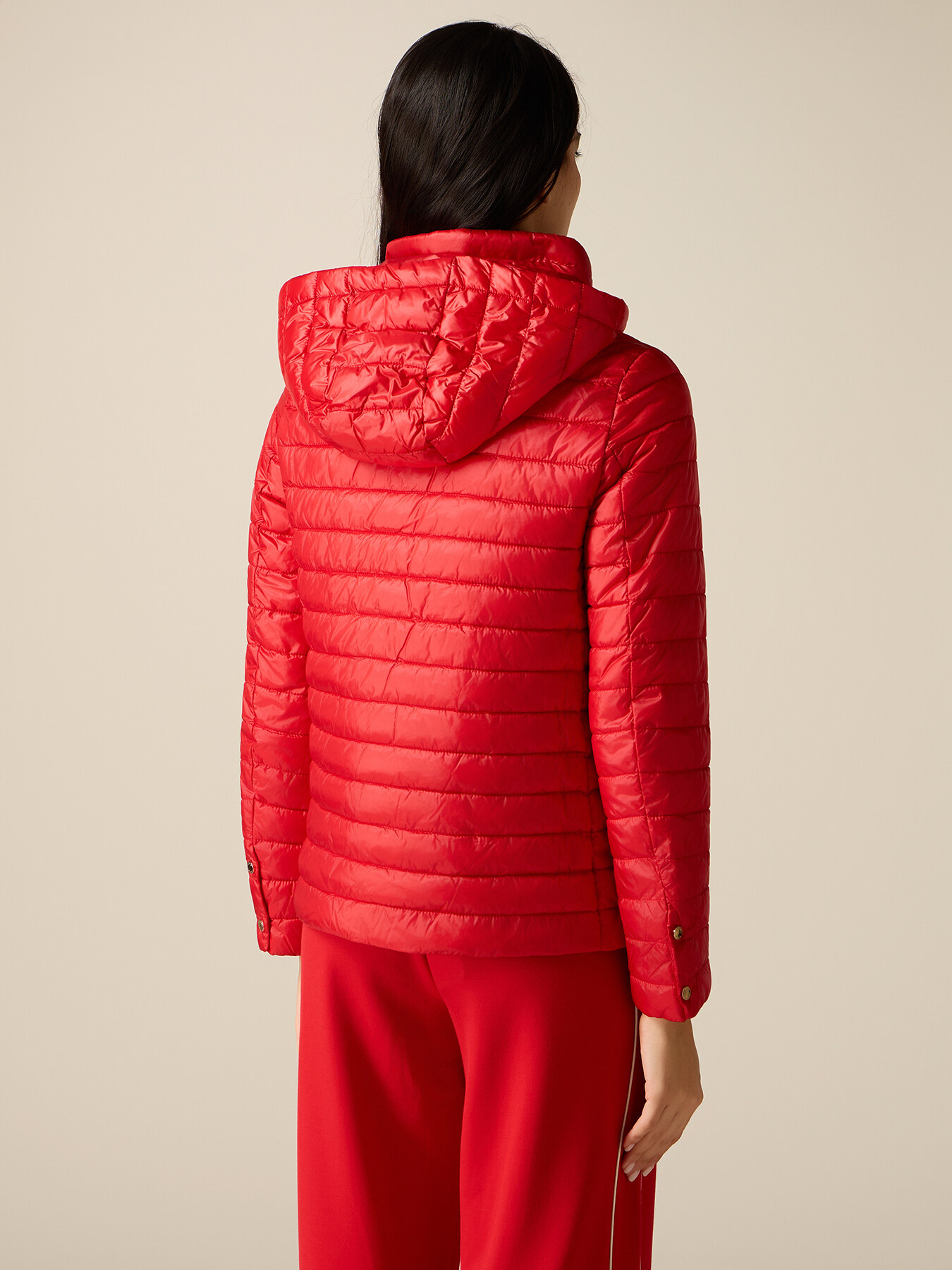 Lightweight hooded down jacket image number 1