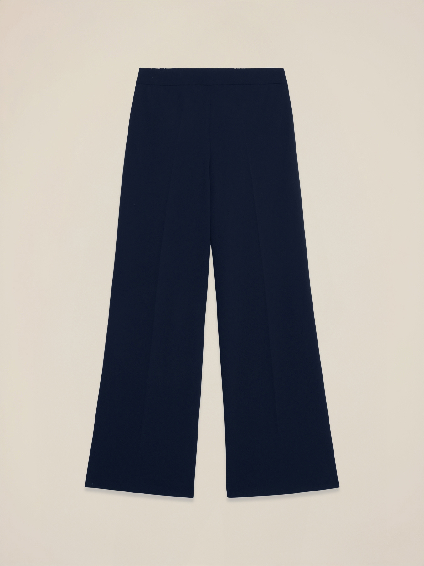 Wide-leg palazzo pants in crepe fabric image number 4