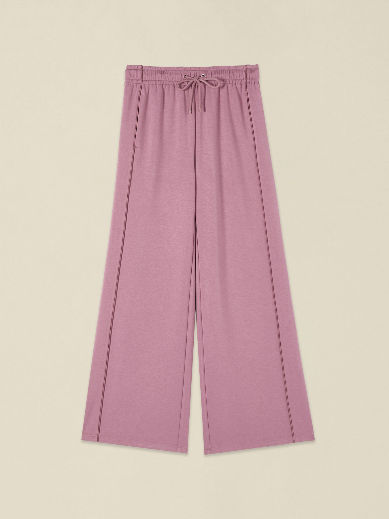 Joggers a palazzo con piping image number 4