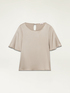 Short-sleeved satin blouse image number 3