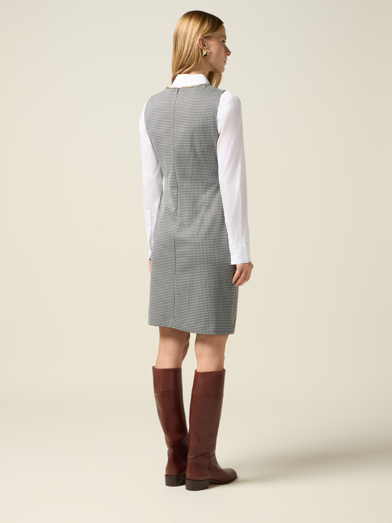 Houndstooth sheath dress image number 1