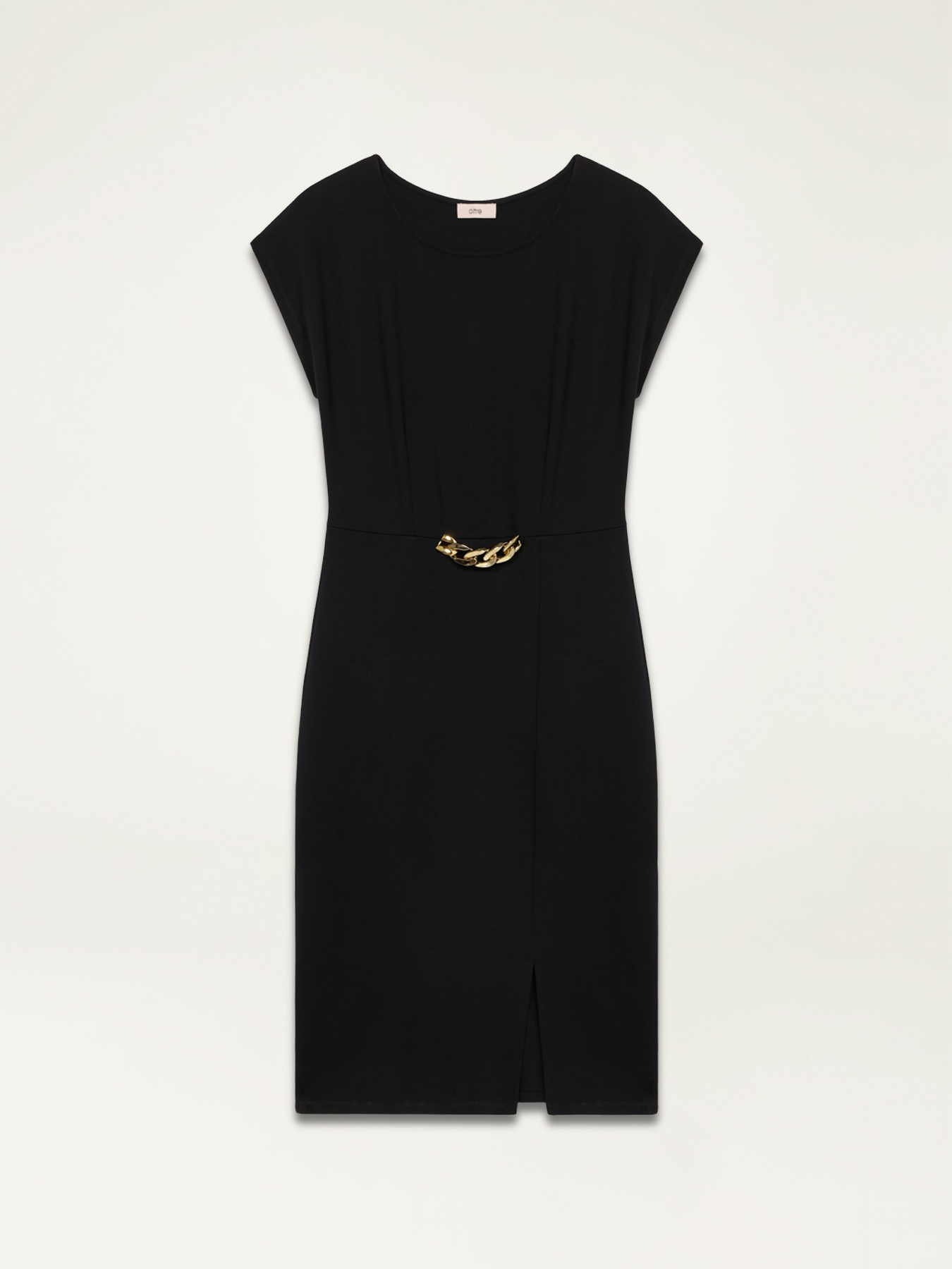 Sheath dress with short sleeves and chain image number 4