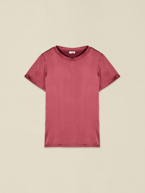 Blouse en satin m&eacute;lang&eacute; viscose
