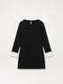 Robe courte avec des poignets contrastants image number 4
