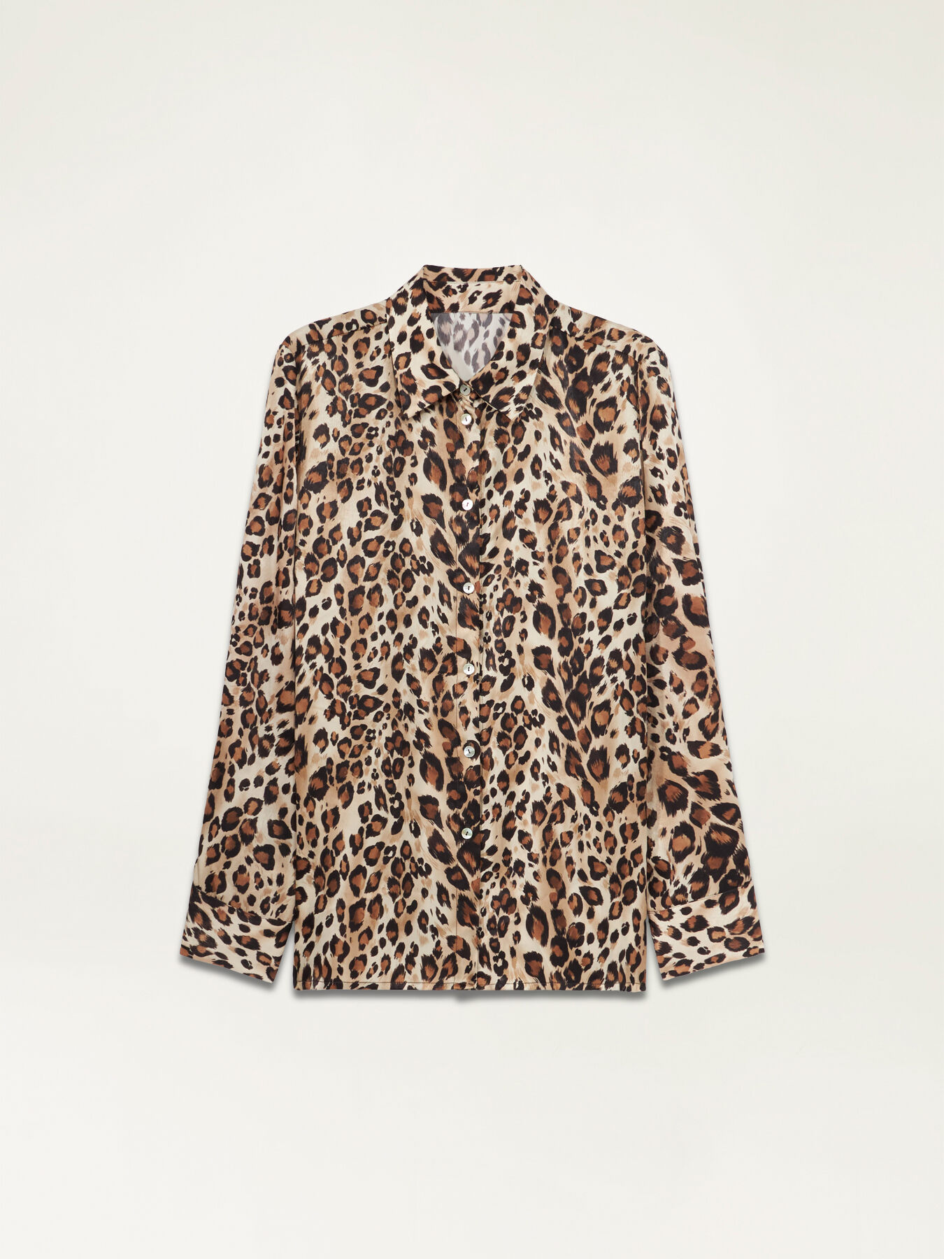 Camicia animalier in raso image number 4