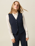 Crepe fabric vest image number 0