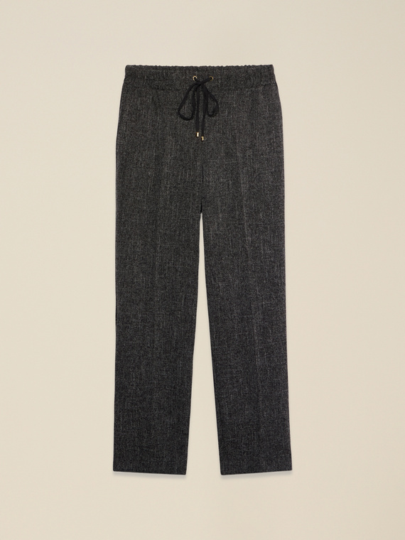 M&eacute;lange fabric joggers