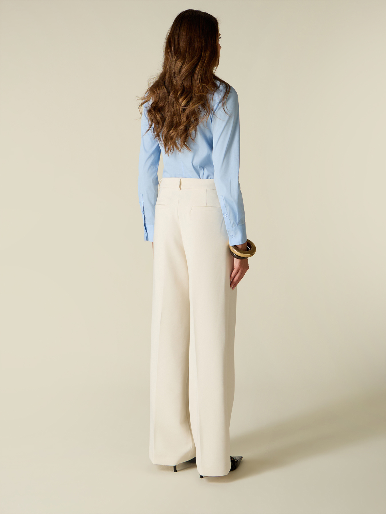 Pantalon palazzo taille haute image number 1